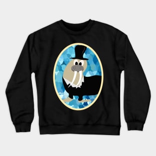 Sir walrus costume portrait Crewneck Sweatshirt